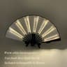 LED Neon Light Folding Fan  Glowing Rave Hand Fan For Party Festival  Performance Decor 24