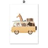 Funny Safari Animals Canvas Wall Art  Elephant  Giraffe Nursery Poster For Kids Bedroom Decor 8