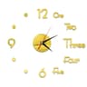 Frameless Mirror Wall Clock Sticker  DIY 2D Quartz Decorative Clock For Living Room Home Decor 24