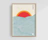 HokusaiInspired Mount Fuji Wave Canvas  Japanese Sunrise Landscape Wall Art For Modern Home Decor 7