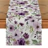 Watercolor Floral Linen Table Runner  Green Plant Pattern Seasonal Dining  Wedding Decor 6
