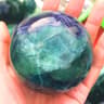 Natural Crystal Ball Sphere  Polished Pink Healing Stone Reiki Decor  Massage Sphere 11