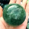 Natural Crystal Ball Sphere  Polished Pink Healing Stone Reiki Decor  Massage Sphere 12