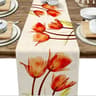 Rustic Tulip Linen Table Runner  100 Linen Farmhouse Dining Table Decor 13x70 In 5