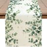 Eucalyptus Leaf Table Runner For Dining Table  Spring Green Botanical Farmhouse Table Decor 7