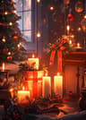 Classic Christmas Canvas Wall Art  Santa Claus  Christmas Tree Holiday Home Decor Poster 7