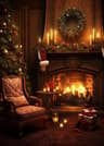 Classic Christmas Canvas Wall Art  Santa Claus  Christmas Tree Holiday Home Decor Poster 9
