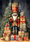 Classic Christmas Canvas Wall Art  Santa Claus  Christmas Tree Holiday Home Decor Poster 14