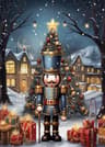 Classic Christmas Canvas Wall Art  Santa Claus  Christmas Tree Holiday Home Decor Poster 15