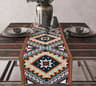Aztec Tribal Linen Table Runner For Dining Table  Boho Geometric Farmhouse Kitchen Decor 7