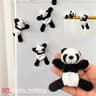 Cute Cartoon Panda Figurine Set  Adorable Animal Desk Decor For Home Office  Shelf Display 7