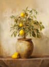 Retro Lemon Garden Canvas Wall Art  Fresh Citrus Olive Tree Prints For Summer Home  Office Decor 8