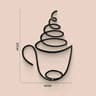 Black Metal Coffee Cup Wall Art  Modern Iron Coffee Bar Decor For Kitchen  Cafe 7