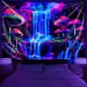 Psychedelic Forest Waterfall Tapestry  Cyberpunk Wall Hanging Decor For Living Room Bedroom  Gaming 6