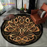 Viking Valknut Tree Of Life Round Rug  NonSlip Nordic Area Carpet For Living Room  Bedroom Decor 8