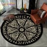 Viking Valknut Tree Of Life Round Rug  NonSlip Nordic Area Carpet For Living Room  Bedroom Decor 12