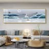 Chinese Golden Deer Canvas Wall Art  Feng Shui Mountain Landscape Poster Unframed 7