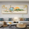 Chinese Golden Deer Canvas Wall Art  Feng Shui Mountain Landscape Poster Unframed 20