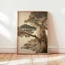 Japanese Zen Forest  Koi Canvas Wall Art  Retro Sun Wave Abstract Poster For Peaceful Home Decor 10
