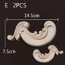 Vintage Wood Carved Corner Appliques Set  Decorative Furniture Onlay Floral Trim 12