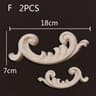 Vintage Wood Carved Corner Appliques Set  Decorative Furniture Onlay Floral Trim 14