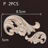 Vintage Wood Carved Corner Appliques Set  Decorative Furniture Onlay Floral Trim 25