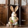 Straw Woven Easter Bunny Decor  18in Handmade Rabbit Garden  Home Ornament 16