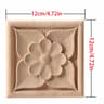 European Carved Wood Corner Applique  Unpainted Floral Furniture Decal For Vintage Home Decor 10