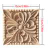 European Carved Wood Corner Applique  Unpainted Floral Furniture Decal For Vintage Home Decor 17
