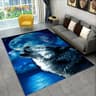 3D Animal Print Area Rug  NonSlip Flannel Carpet For Living Room Bedroom  Home Decor 10