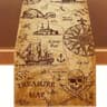 Pirate Treasure Linen Table Runner  AdventureThemed Farmhouse Party Decor 7