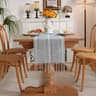 Boho Table Runner With Tassels  Farmhouse Rustic Braided Cotton Linen Dining Table Decor 9