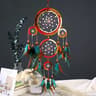 Handmade FiveRing Dream Catcher Wall Hanging  Boho Feather Bead Home Decor 8