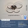 Modern Dimmable LED Chandelier Ceiling Light With Remote  App Control  Black  White Acrylic Aluminu 6