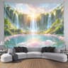 Ultra Large Waterfall Canyon Tapestry Wall Hanging  Scenic Landscape Polyester Decor For Living Roo 8