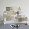 Nordic Retro Photo Card Wall Stickers Set  Japanese Mori Style DIY Art Postcards For Bedroom Decor 18