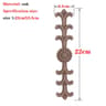 HandCarved European Oak Applique  Vintage Floral Wood Onlay Decor For Furniture  Doors 25