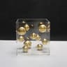 Modern Geometric Metal Ball Art Ornament With Transparent Acrylic Box Decor 8