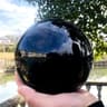 Natural Black Tourmaline Quartz Sphere  Reiki Healing Chakra Crystal Ball Decor 6