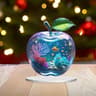 Crystal Apple Figurine Paperweight  Clear Acrylic Handmade Desk  Home Decor Ornament 12
