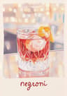 Aperol Spritz Cocktail Canvas Wall Art  Italian Pizza Wine  Negroni Kitchen Poster 24