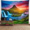 Fantasy Window Scenery Wall Tapestry  Tree Hollow  Fireplace Background Hanging Decor 12