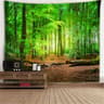 Fantasy Window Scenery Wall Tapestry  Tree Hollow  Fireplace Background Hanging Decor 22