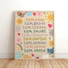 Believe In Magic Unicorn Nursery Wall Art  Inspirational Canvas Print For Kids Bedroom  Playroom De