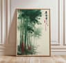 Japanese Crane Ukiyoe Canvas Wall Art Vintage Red Sun Oriental Poster 9