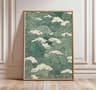 Japanese Crane Ukiyoe Canvas Wall Art Vintage Red Sun Oriental Poster 22