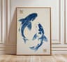 Japanese Crane Ukiyoe Canvas Wall Art Vintage Red Sun Oriental Poster 23