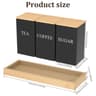 3 Pcs Airtight Coffee Tea Sugar Canisters  Vintage Galvanized Iron Kitchen Storage Jars With Lids 7