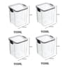 5 Pcs Airtight Food Storage Jar Set  Transparent Stackable Kitchen Organizer Containers 18