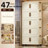 Foldable Storage Box With Clear Door  Large Capacity Organizer Bin For Clothes Books  Toys 11
